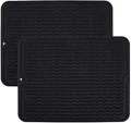 Produktbild: Nicunom 2 Stück 40 x 30 cm Abtropfmatte Geschirr Silikon Abtropfablage Abtropfhalter Trockenmatte Mehrzweck Geschirrabtropfmatte Spülbeckenmatte Untersetzer Geschirr Hitzebeständig Rutschfest