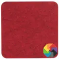 Produktbild: Design Filz Untersetzer eckig - 15x15cm in rot meliert für Glas, Getränke, Bar, Tasse, Vase