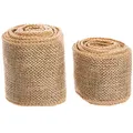 Produktbild: Baker Ross FX346 Jute 2 Stück, Geschenkband Set für Kinder und Erwachsene zum Basteln, Schleifenbänder Dekoration besonders zu Weihnachten