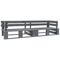 Produktbild: vidaXL Imprägniert Kiefernholz Garten Palettensofa 2-Sitzer Sofa Lounge Loungesofa Gartensofa Gartenmöbel Palettenmöbel Gartengarnitur Sessel Couch Grau