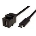 Produktbild: BACHMANN Keystone USB 3.1 Kupplung, Typ C PD 60W Buchse/Stecker, 0,5 m /917.1212