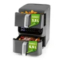 Produktbild: GORMETmaxx Heißluftfritteuse Doppelkammer Doppelkorb Vertikal Dual Airfryer