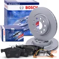 Produktbild: BOSCH Bremsscheiben + Bremsbeläge + Warnkontakt Vorderachse für BMW