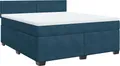 Produktbild: vidaXL Boxspringbett mit Matratze Blau 180x200 cm Samt
