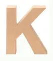 Produktbild: Glorex 6 2029 111 - Papp - Buchstabe K, Buchstabe aus brauner Pappe, ca. 17,5 X 5,5 cm groß, zum bemalen und bekleben, für Serviettentechnik und Décopatch, ideal als Dekoration