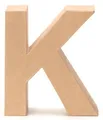 Produktbild: Papp Buchstabe K 17,5x5,5cm Alphabet Initialien Deko PappArt Druckbuchstabe