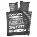 Produktbild: Sprüche Bettwäsche 80x80 135x200 cm