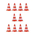 Produktbild: Warnkegel 10er set Markierungshütchen Trainingskegel stapelbar wetterfest