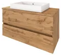 Produktbild: Basera Badezimmer XXL Waschtisch Ninette 100 cm breit, Wotaneiche, mit Waschbecken