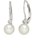 Produktbild: Perlenohrringe JOBO, silber (silber 925), Ohrringe, Damen, Perlen Silber 925 (Sterlingsilber), Perlen, Silber 925 (Sterlingsilber), 925 Silber mit Süßwasser-Zuchtperlen und Zirkonia