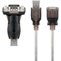 Produktbild: Goobay USB seriell RS232 Konverter mini, Transparent (1.50 m) (95436)
