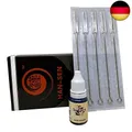 Produktbild: 1 x REACH-konforme deutsche Tattoofarbe Schwarz 10 ml von Sailor Jerry und 5