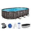 Produktbild: Swimmingpool Framepool Oval Komplett-Set mit Filterpumpe 610 x 366 x 122 cm