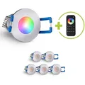 Produktbild: Einbaustrahler Mini Livorno 3W RGBW IP65 - Farbe: silber - Anzahl: 6x