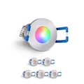 Produktbild: LongLife LED 6er Set Einbaustrahler Mini 3W RGBW silber IP65 Dimmbare Strahler für Terrassenüberdachung, Carports, Dachüberständen
