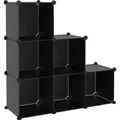 Produktbild: vidaXL Regalsystem mit 6 Würfeln Schwarz PP 340548