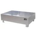 Produktbild: Auffangwanne,f. 2x200l Fass,Auffangvol. 224l,HxBxT 365x1200x800mm,Stahl verzinkt