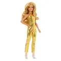 Produktbild: Barbie Fashionista Puppe, goldener Jumpsuit