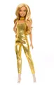 Produktbild: BARBIE FASHION PUPPE GOLDENER JUMPSUIT NEU OVP