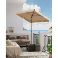 Produktbild: SONGMICS Sonnenschirm 200 x 125 cm UPF 50+ Sonnenschutz - Taupe