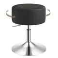 Produktbild: WOLTU Schminktisch Hocker, Schminkstuhl, Barhocker Rund, Höhenverstellbar, 360° Drehbar mit Verdickter Polsterung, Kunstleder Bequemstuhl für Schminktisch, Schlafzimmer, Esszimmer, Schwarz, BH14sz-1