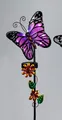 Produktbild: Gartenstecker Schmetterling lila mit Solarlicht H. 95cm Formano Garten S25