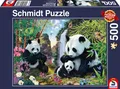 Produktbild: Schmidt Puzzle 57380 Pandafamilie am Wasserfall - 500 Teile