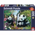 Produktbild: Schmidt Spiele Puzzle Pandafamilie am Wasserfall Erwachsenenpuzzle 500 Teile