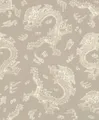 Produktbild: BARBARA Home Collection Tapete China Drachen taupe weiß 527933 (3,28€/1qm)