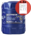 Produktbild: 20 L Motoröl 5W-40 MANNOL Extreme 7915 mit 5x Service-Etikett VW MB BMW RENAULT