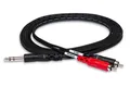 Produktbild: HOSA TRS-202 Y-Kabel 2x RCA (Cinch) - 6,3mm StKlm,