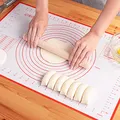 Produktbild: Silikon-Backmatte Extra Dicke Antihaft-Backmatte, Fondantmatte, Arbeitsplattenmatte, Nudelholzmatte, Ofenauskleidung, Tortenbodenmatte (40x50cm)