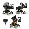 Produktbild: Kinderwagen-Set 5 in 1 Neo Gold inkl. Sportsitz, Autositz und Iso Base - 17 Teile - in 22 Farben