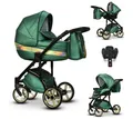 Produktbild: BabyMerc Kombi-Kinderwagen Vip Lux 5 in 1 inkl. Sportsitz, Autositz und Iso Base in 21 Farben