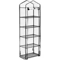Produktbild: Relaxdays - Gewächshaus Balkon, Hbt: 193 X 58 X 36 Cm, 5 Etagen, Eisen & Pvc-folie, Foliengewächshaus, Transparent/schwarz