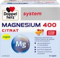 Produktbild: Doppelherz system MAGNESIUM 400 CITRAT - Granulat zum Auflösen und Trinken | Magnesium als Beitrag für die normale Funktion der Muskeln und des Nervensystems – 40 Portionsbeutel