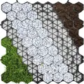 Produktbild: Rasengitter Paddockplatte für Bodenverstärkung langlebig Schwarz 50 x 50 cm