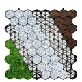 Produktbild: Rasengitter Paddockplatte für Bodenverstärkung Strapazierfähig Schwarz 50x50 cm
