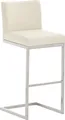Produktbild: CLP Barhocker Paros mit Kunstlederbezug Edelstahl Fußablage bis 240 kg belastbar,creme