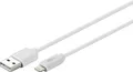Produktbild: USB 2.0 Adapterkabel, USB-A Stecker > Lightning Stecker (weiß, 1 Meter)