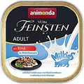 Produktbild: animonda vom Feinsten Katzenfutter nass Milkies mit Rind in Milchsauce (32 x 100g), getreidefreies Katzen Nassfutter ohne Zucker, mit frischen, fleischigen Zutaten