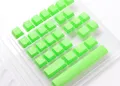 Produktbild: Ducky Green 31-Tastenkappen-Set, Gummi-Hintergrundbeleuchtung, Double-Shot-US-Layout, mechanische Tastaturkappen