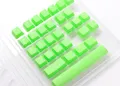 Produktbild: Ducky Rubber Keycap Set, 31 Tasten, Double-Shot, gummiert, für Backlight - grün (DKSA31-USRDGNNO1)