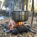 Produktbild: Origin Outdoors Hordentopf – Großer 10 Liter Edelstahl Kochtopf mit Standbeinen