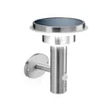 Produktbild: Esotec Solar PIR Wandleuchte Tini, Edelstahl Gehäuse, LiIon Akku, Bewegungsmelder, LED Wandlampe, Außenleuchte, Wegeleuchte, Gartendeko, metall, silber, H=22cm, außen, winterfest, outdoor 102595