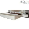 Produktbild: ELLA@home Bettanlage - Sandeiche - weiß Hochglanz - 180x200 cm Bettgestell