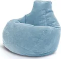 Produktbild: Green Bean® Sitzsack mit Rückenlehne 80x80x90cm - Gaming Chair mit 230L Füllung Cordstoff - Bean Bag Bodenkissen Lounge Sitzhocker Relax-Sessel Gamer Gamingstuhl Hellblau