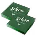 Produktbild: ITENGA 40x Servietten Schön dass du da bist DUNKELGRÜN Hochzeit Geburtstag neu