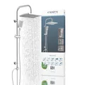 Produktbild: Duschset MALLORCA Duschsäule mit großer Regendusche, Handbrause mit 3 Strahla...