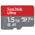 Produktbild: SanDisk Ultra Android microSDXC UHS-I Speicherkarte 1,5 TB + Adapter (Für Smartphones und Tablets, A1, Class 10, U1, Full HD-Videos, bis zu 150 MB/s Lesegeschwindigkeit)